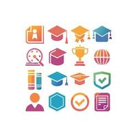 Education Icon Set Collection for Documents, Websites and Mobile Applications vector