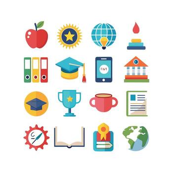 Education Icon Set Collection for Documents, Websites and Mobile Applications vector
