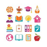 Education Icon Set Collection for Documents, Websites and Mobile Applications vector