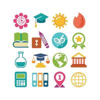 Education Icon Set Collection for Documents, Websites and Mobile Applications vector