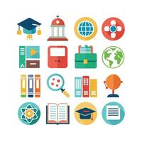 Education Icon Set Collection for Documents, Websites and Mobile Applications vector