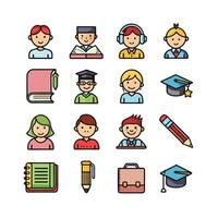 Education Icon Set Collection for Documents, Websites and Mobile Applications vector