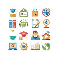 Education Icon Set Collection for Documents, Websites and Mobile Applications vector