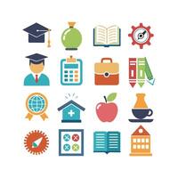 Education Icon Set Collection for Documents, Websites and Mobile Applications vector