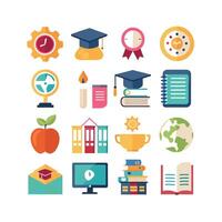 Education Icon Set Collection for Documents, Websites and Mobile Applications vector
