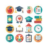 Education Icon Set Collection for Documents, Websites and Mobile Applications vector