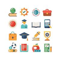 Education Icon Set Collection for Documents, Websites and Mobile Applications vector
