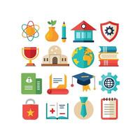 Education Icon Set Collection for Documents, Websites and Mobile Applications vector