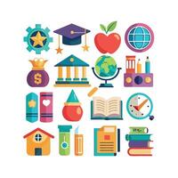 Education Icon Set Collection for Documents, Websites and Mobile Applications vector