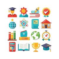 Education Icon Set Collection for Documents, Websites and Mobile Applications vector