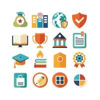 Education Icon Set Collection for Documents, Websites and Mobile Applications vector