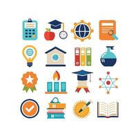 Education Icon Set Collection for Documents, Websites and Mobile Applications vector