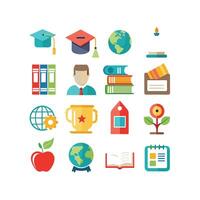 Education Icon Set Collection for Documents, Websites and Mobile Applications vector