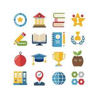 Education Icon Set Collection for Documents, Websites and Mobile Applications vector