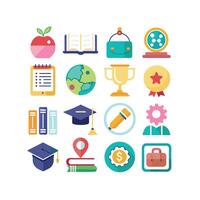 Education Icon Set Collection for Documents, Websites and Mobile Applications vector