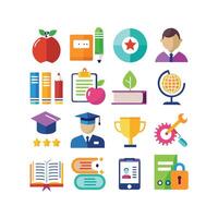 Education Icon Set Collection for Documents, Websites and Mobile Applications vector