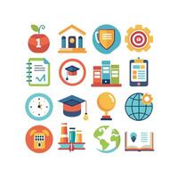 Education Icon Set Collection for Documents, Websites and Mobile Applications vector