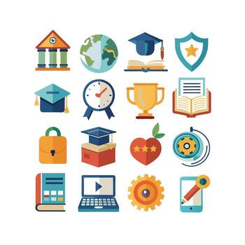Education Icon Set Collection for Documents, Websites and Mobile Applications vector