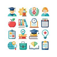 Education Icon Set Collection for Documents, Websites and Mobile Applications vector