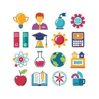 Education Icon Set Collection for Documents, Websites and Mobile Applications vector