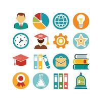 Education Icon Set Collection for Documents, Websites and Mobile Applications vector