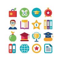 Education Icon Set Collection for Documents, Websites and Mobile Applications vector