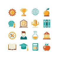 Education Icon Set Collection for Documents, Websites and Mobile Applications vector