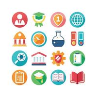 Education Icon Set Collection for Documents, Websites and Mobile Applications vector