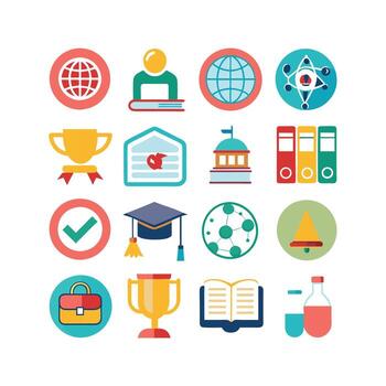 Education Icon Set Collection for Documents, Websites and Mobile Applications vector