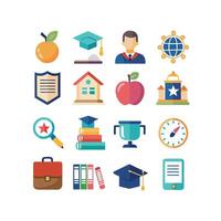 Education Icon Set Collection for Documents, Websites and Mobile Applications vector
