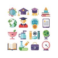 Education Icon Set Collection for Documents, Websites and Mobile Applications vector