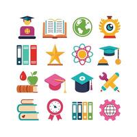 Education Icon Set Collection for Documents, Websites and Mobile Applications vector