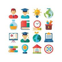 Education Icon Set Collection for Documents, Websites and Mobile Applications vector
