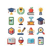 Education Icon Set Collection for Documents, Websites and Mobile Applications vector