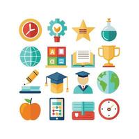 Education Icon Set Collection for Documents, Websites and Mobile Applications vector