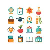 Education Icon Set Collection for Documents, Websites and Mobile Applications vector