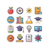 Education Icon Set Collection for Documents, Websites and Mobile Applications vector