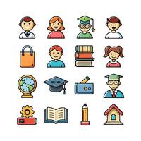 Education Icon Set Collection for Documents, Websites and Mobile Applications vector