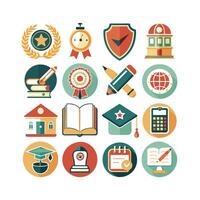 Education Icon Set Collection for Documents, Websites and Mobile Applications vector