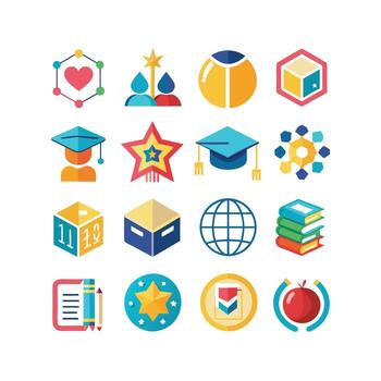 Education Icon Set Collection for Documents, Websites and Mobile Applications vector