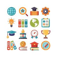 Education Icon Set Collection for Documents, Websites and Mobile Applications vector