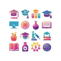 Education Icon Set Collection for Documents, Websites and Mobile Applications vector