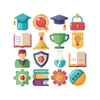 Education Icon Set Collection for Documents, Websites and Mobile Applications vector