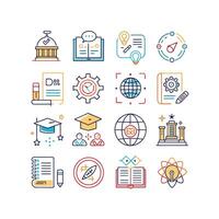 Education Icon Set Collection for Documents, Websites and Mobile Applications vector