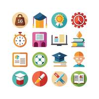 Education Icon Set Collection for Documents, Websites and Mobile Applications vector