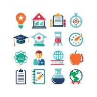 Education Icon Set Collection for Documents, Websites and Mobile Applications vector
