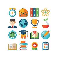 Education Icon Set Collection for Documents, Websites and Mobile Applications vector