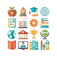 Education Icon Set Collection for Documents, Websites and Mobile Applications vector