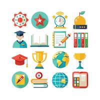 Education Icon Set Collection for Documents, Websites and Mobile Applications vector