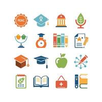 Education Icon Set Collection for Documents, Websites and Mobile Applications vector